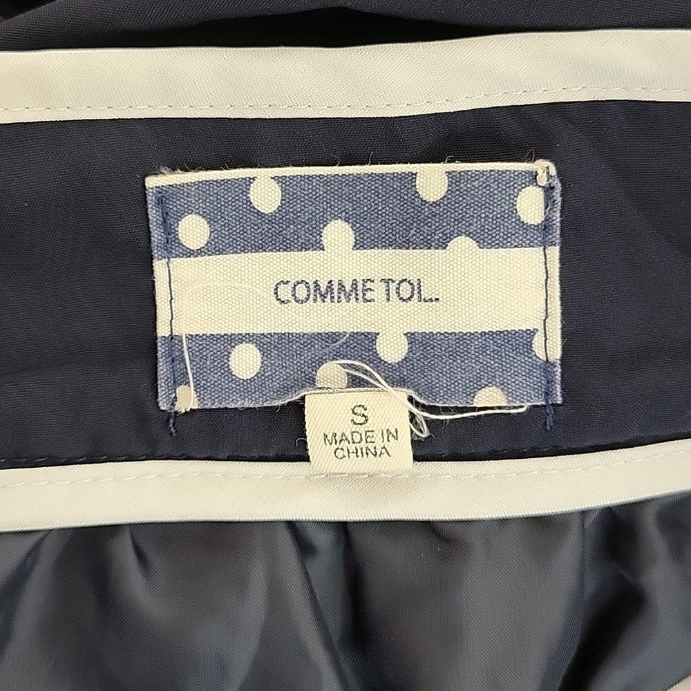 Navy A-Line Skirt with White Bicycle Trim - Picture 4 of 6